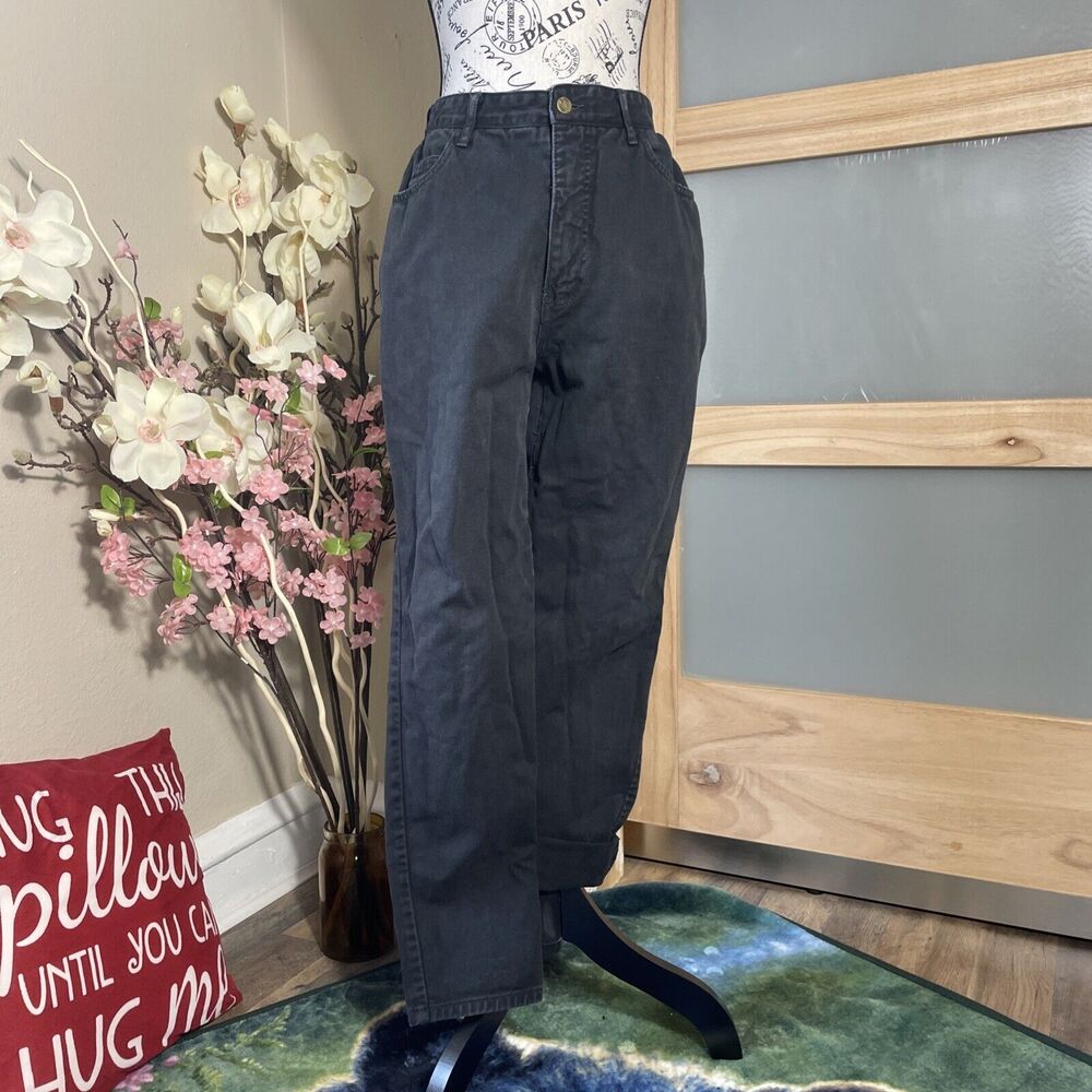 Paris Blues Black High Rise Straight Leg Jeans Women's Size 11 Y2K 90s
